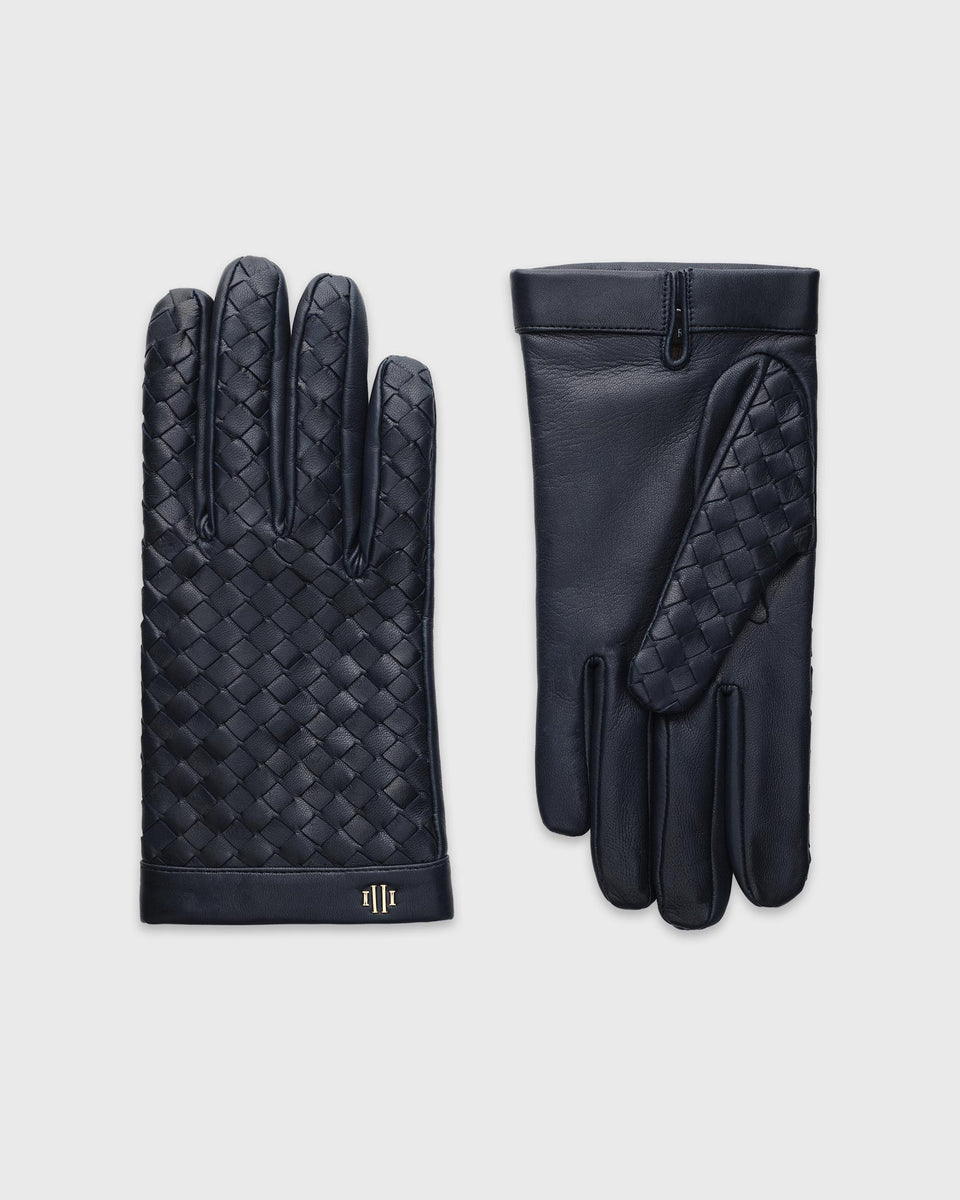 Marcel Men's Navy Blue Leather Gloves – Hamerli
